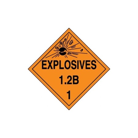 Accuform DOT PLACARD HAZARD CLASS 1  MPL110VS1 MPL110VS1